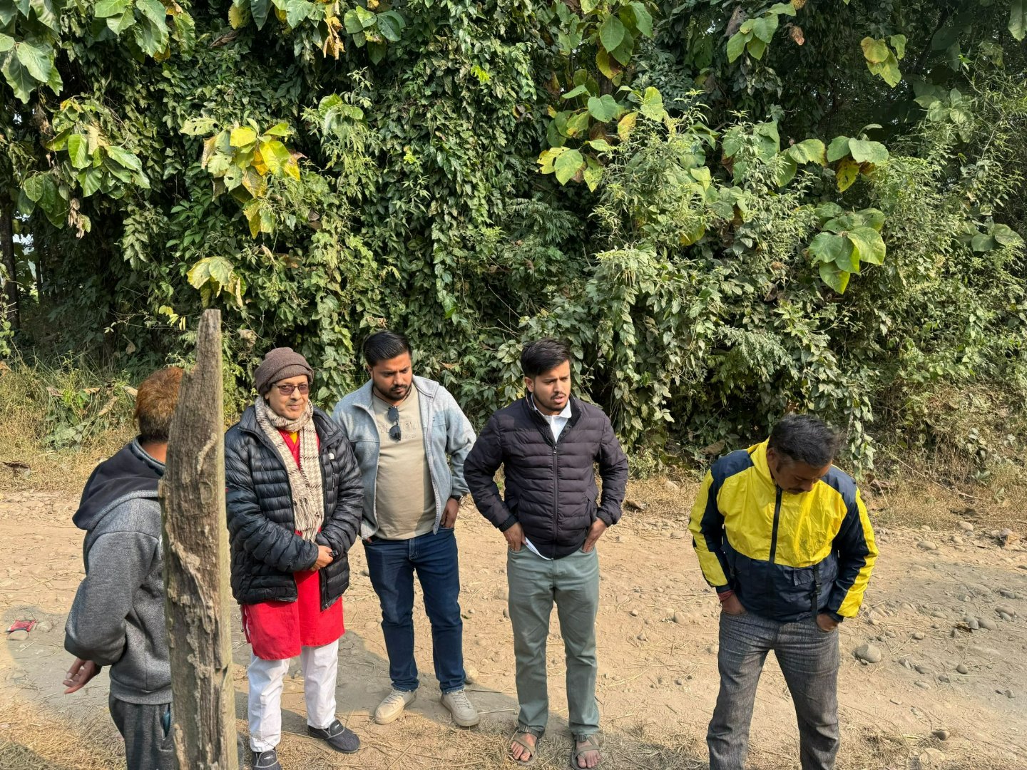 Nepal Homestays team sharing about the possibility of homestays at Thori with local leaders.