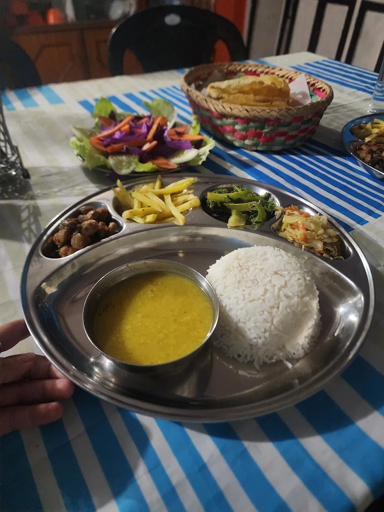 organic vegetarian food at homestay