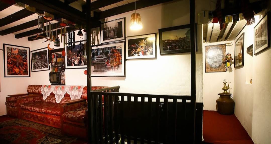 traditional paintings and crafts at homestay in Lalitpur