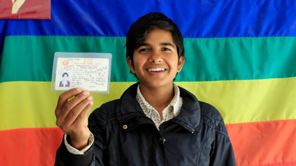 Bishwa is one of the few transgender Nepalis given an ID with the new, 'other' category 