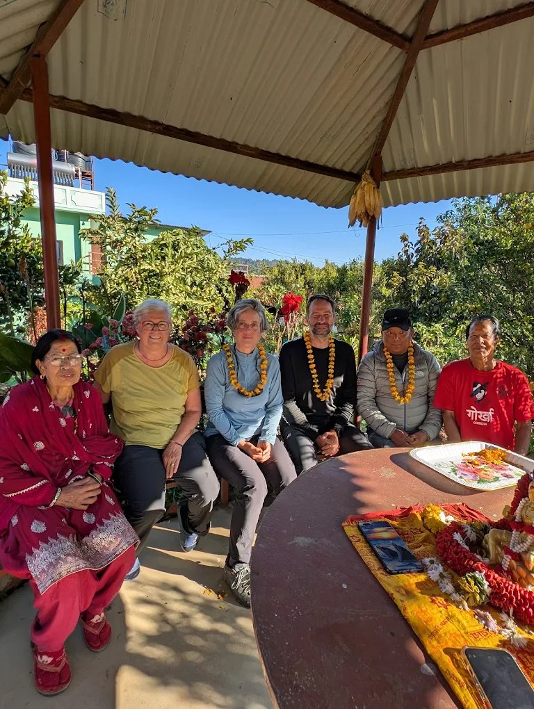 traditional welcome at Bibhuti Homestay