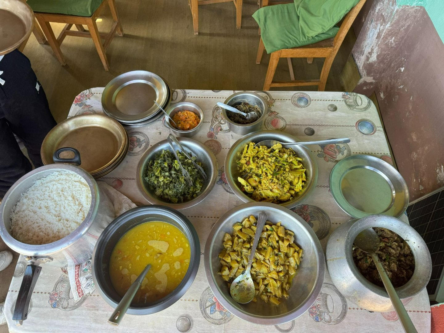 Organic buffet lunch at a homestay in Balthali