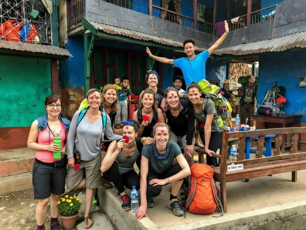 tourist welcomed at a homestay