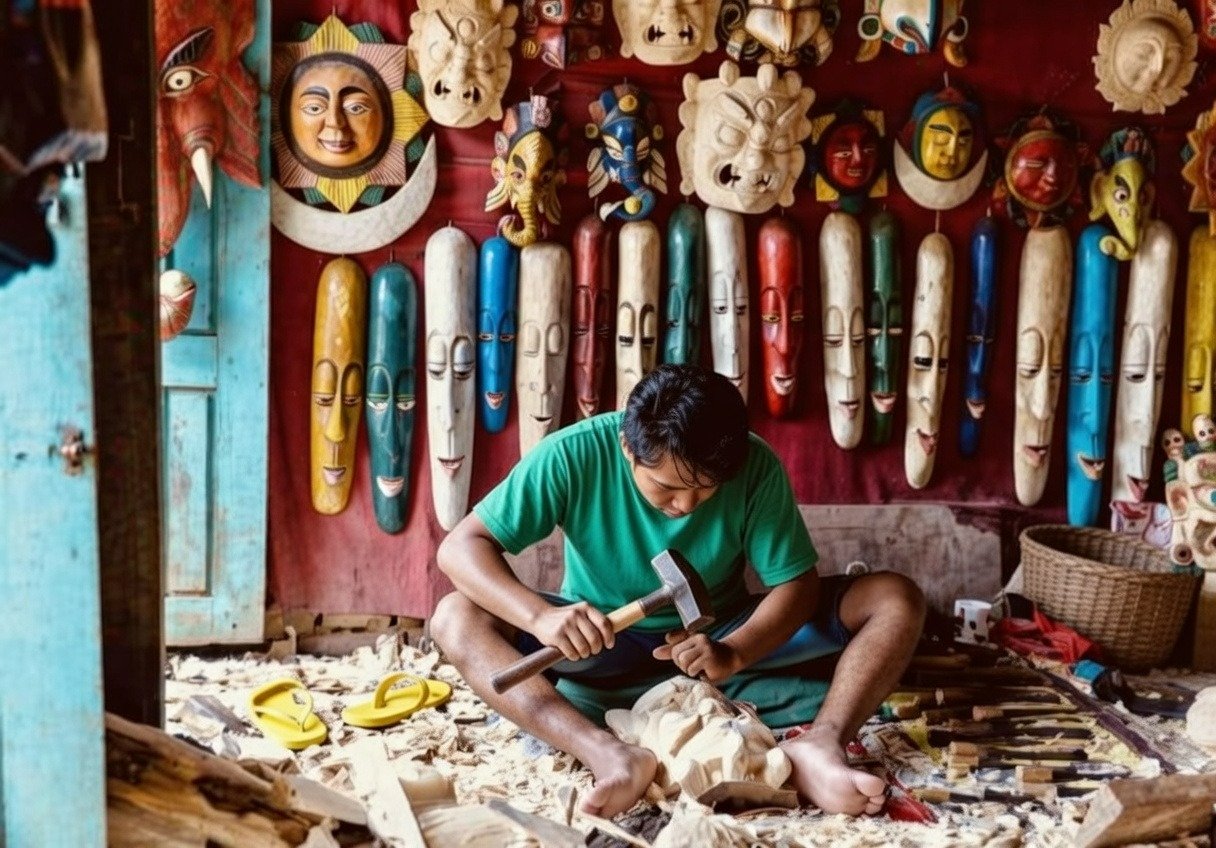 Craft making in Bhaktapur
