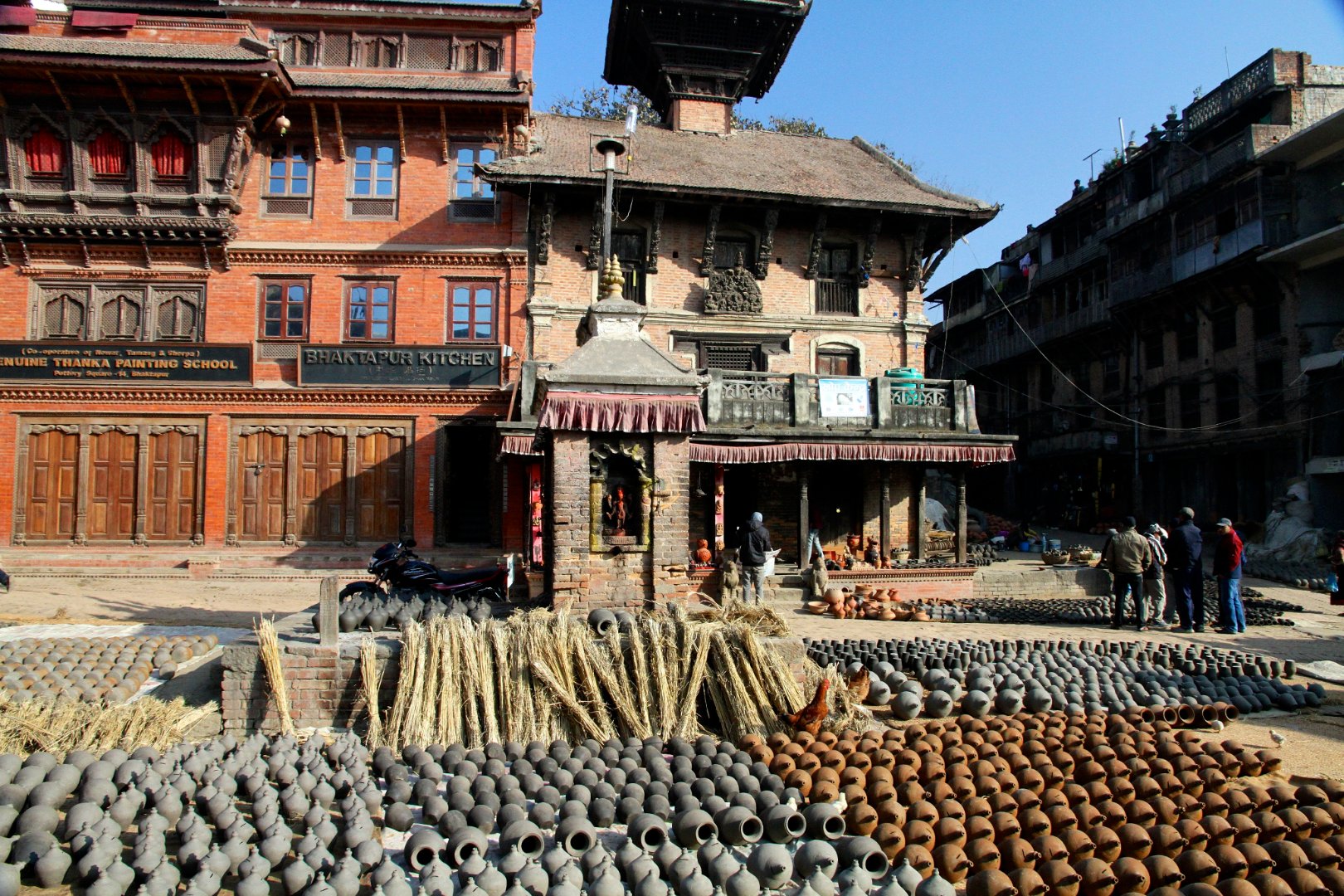 clay pot drying in Bhaktapur streets