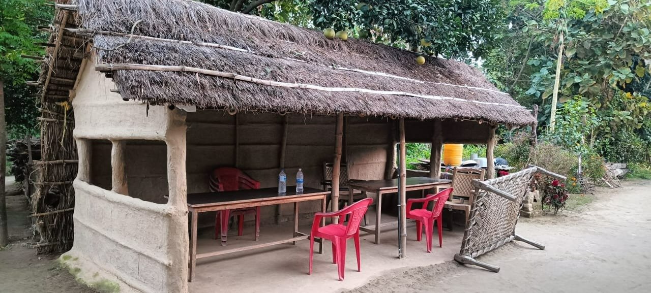 Dining hut at homestay in Bardiya