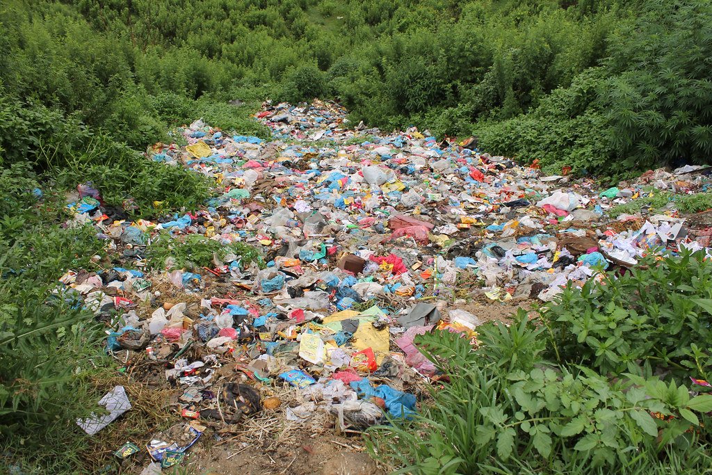 trash at tourist spot