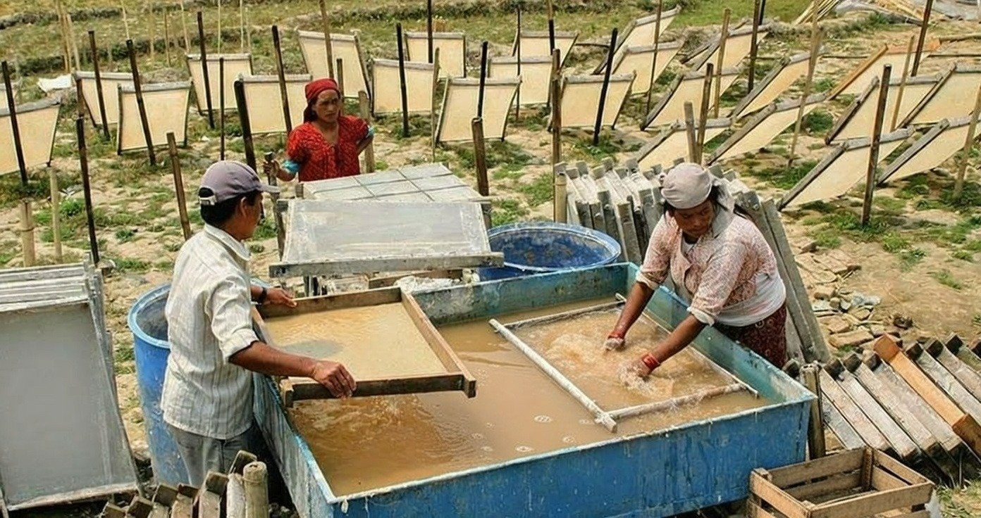 Traditional paper making in Nepal
