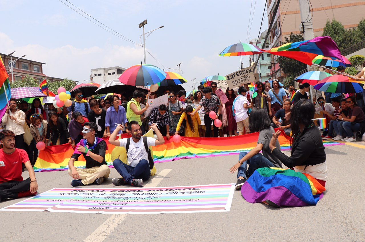 Pride parade in Nepal