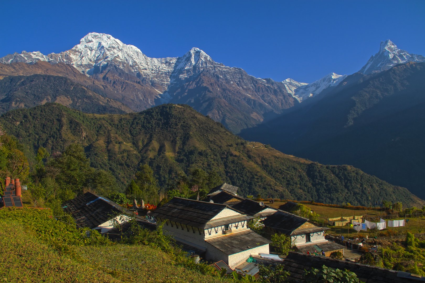 View of Ghandruk from Kimche trailhead