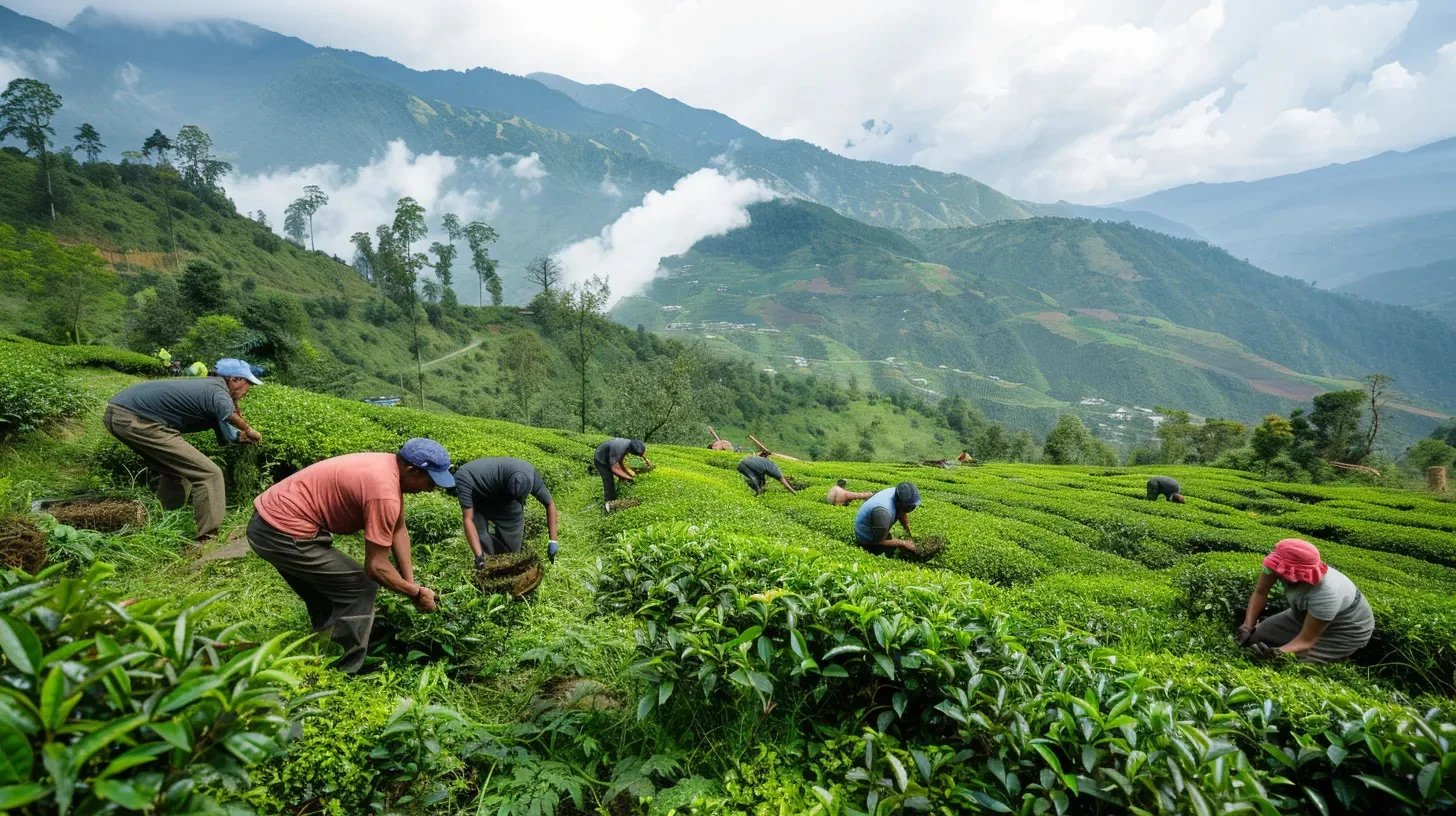 tea plantation in Illam, Nepal