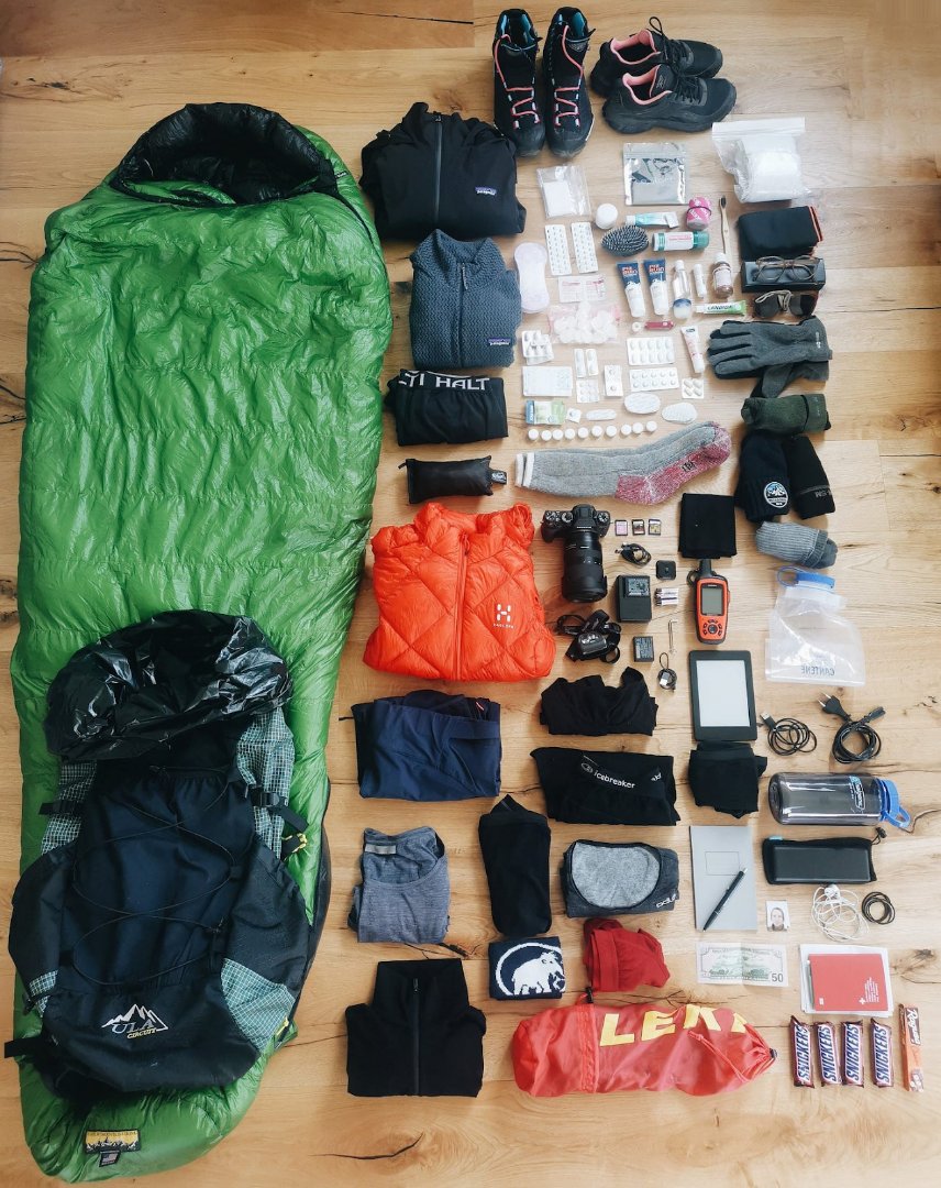 Packing gears for trekking in Nepal