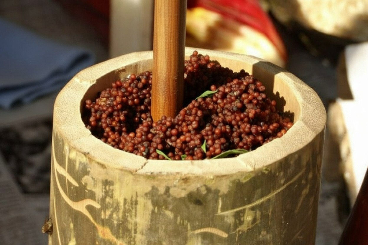Tongba in Bamboo Jar