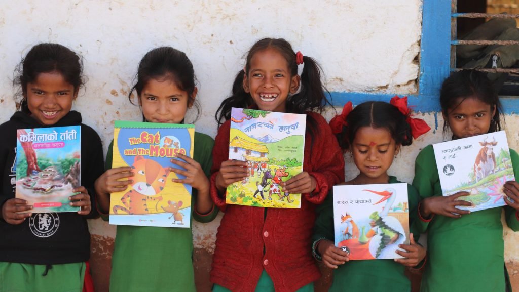 kids with books in hand