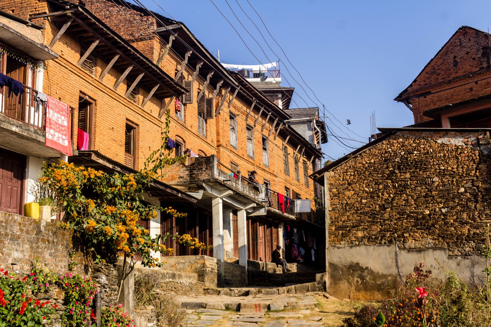 Traditional Newari style homes in Bandipur