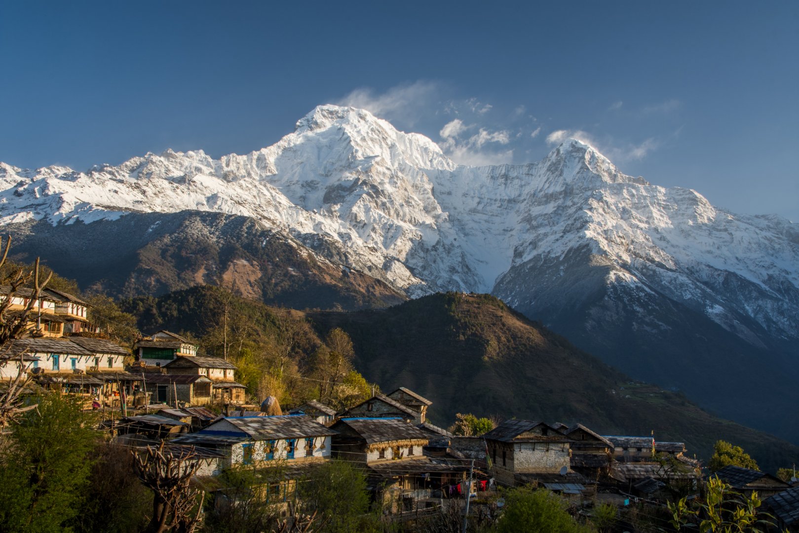 Ghandruk village with Mt. Machhapuchre(Fishtail) at the back